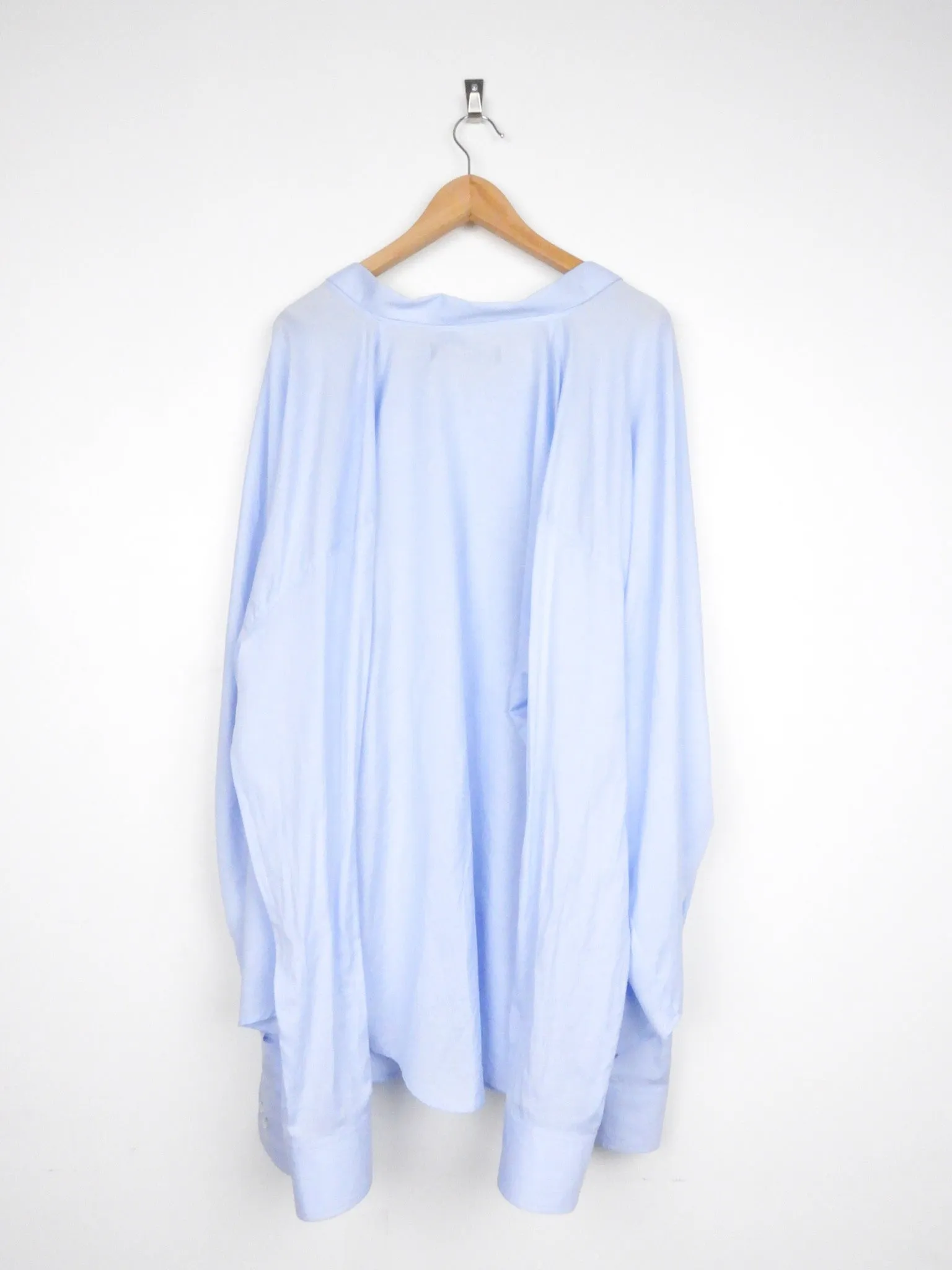 Y/Project Women's Blue Cotton Oversized Shirt Dress - Size Small